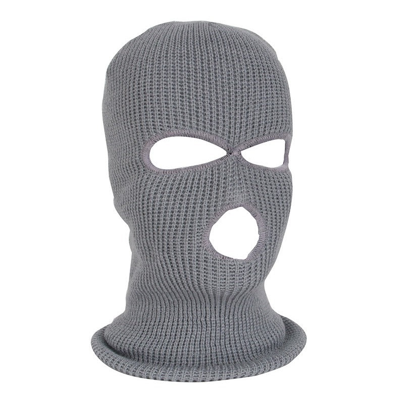 Men's Winter Cycling Hat Beanie Face Covering 3 Hole Knitted Full Face Cover