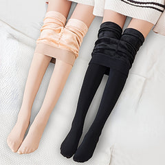 2 Pack Plush Lined Tights High Waist Thermal Leggings Women's Stockings