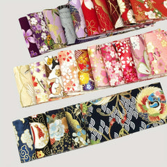 25pcs 5.84x4.49 Cotton Fabric Roll Quilting Printed Craft Bundle Flower