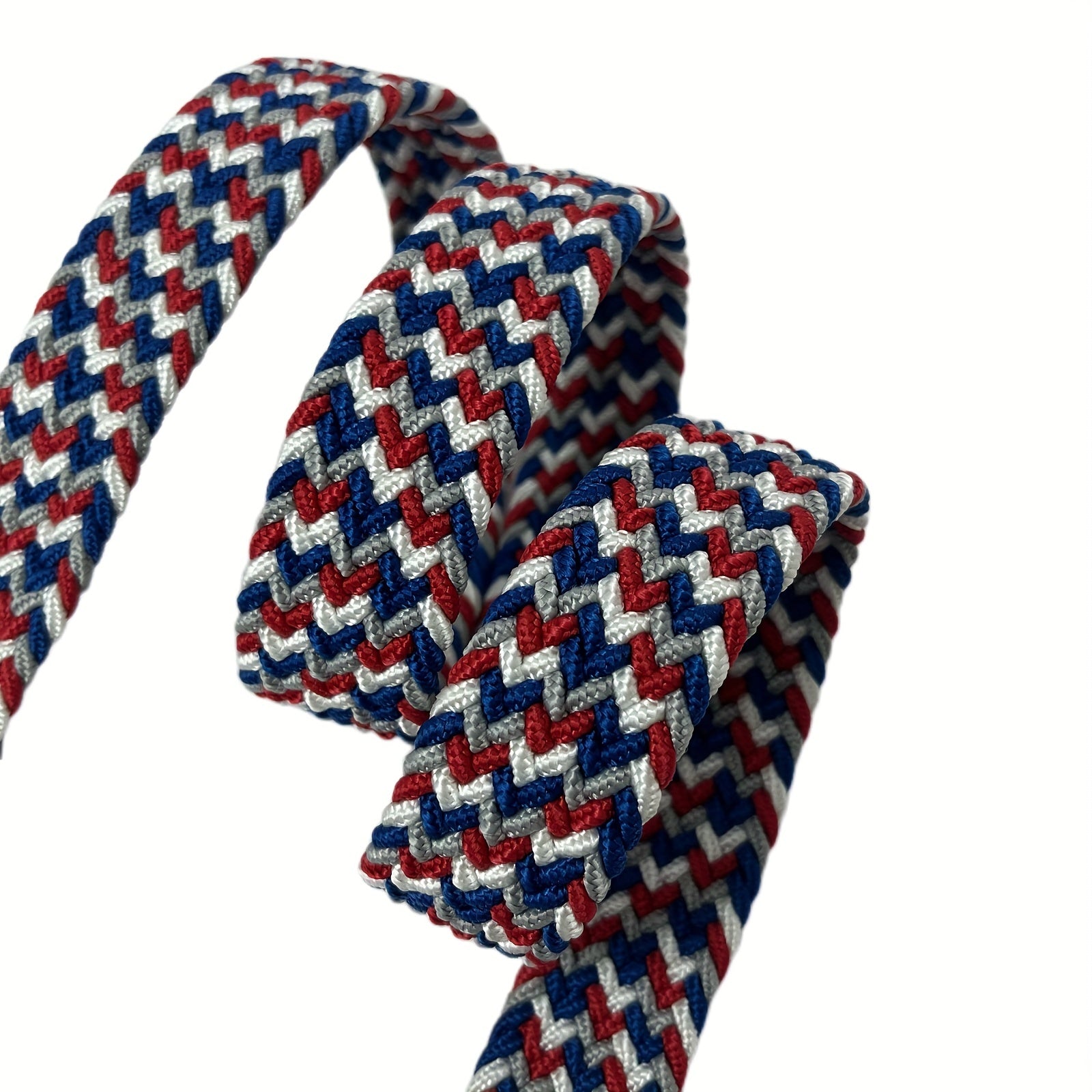 Elastic Sky Square Plaited Belt Men's Canvas Woven Belt