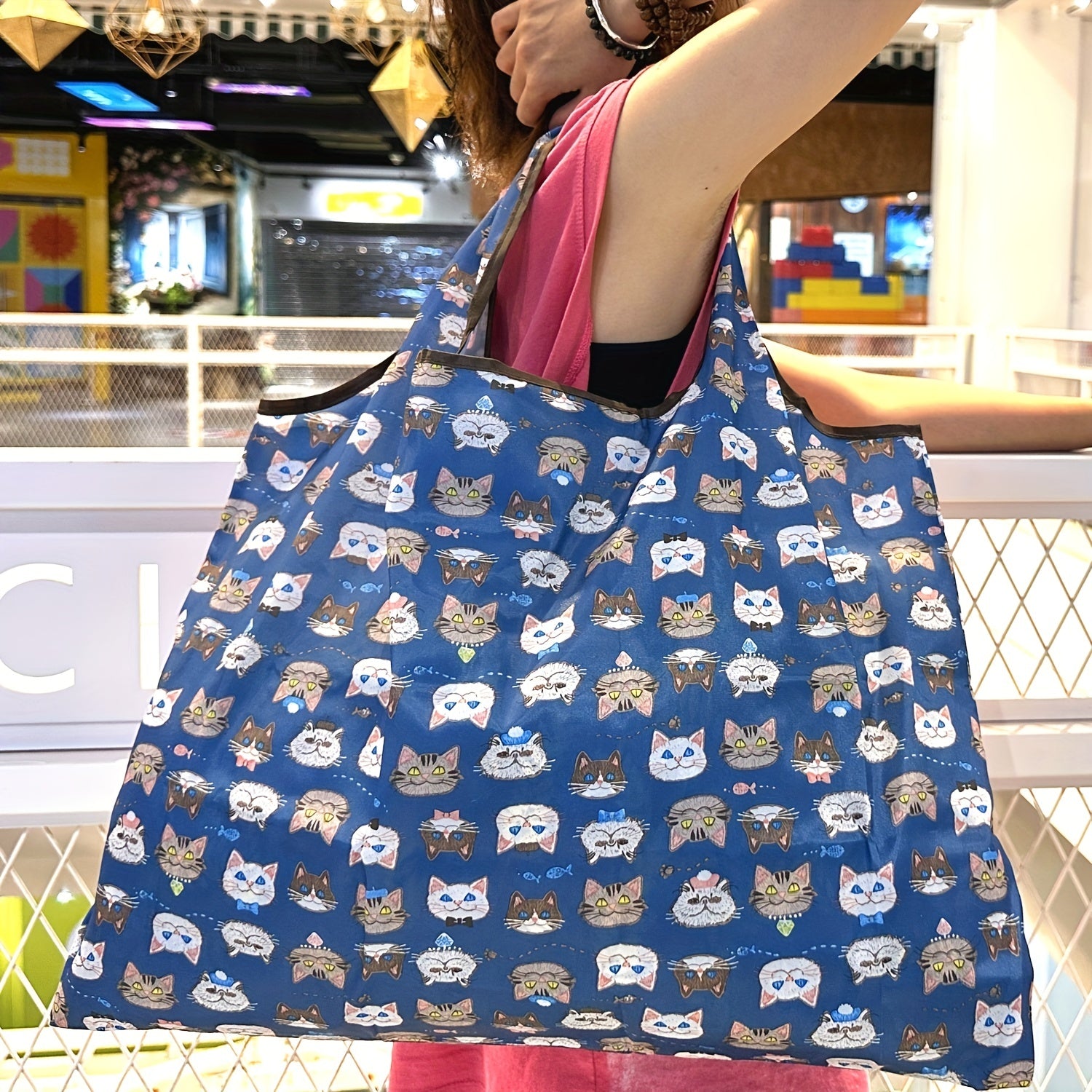 Foldable Eco Friendly Nylon Grocery Bags Reusable Waterproof Shopping Bag