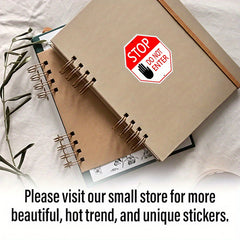 Stop Do Not Enter Vinyl Stickers - Smooth Surface Decorations