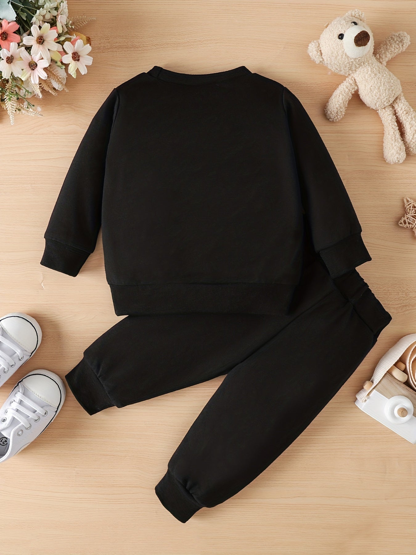 Toddler Baby Boy's KING Letter Print Sweatshirt & Trousers Set