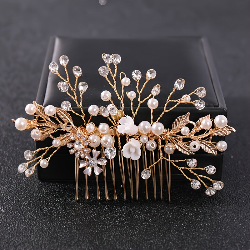 Crystal & Pearl Bridal Comb