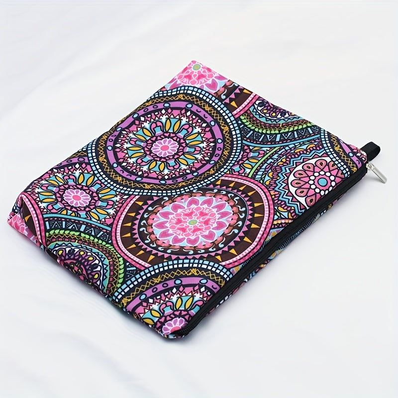 Vintage Flower Print Portable Makeup Pouch & Toiletry Organizer
