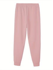  Heart Print Fleece Liner Joggers