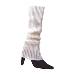 Women's 80s Ribbed Leg Warmers Knitted Crochet Long Boot Socks