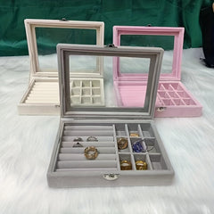Velvet Sunglasses Organizer Glasses Jewelry Display Case Storage Holder