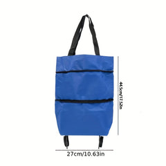 Foldable Grocery Wheel Bag Shopping Cart for Retail Stores