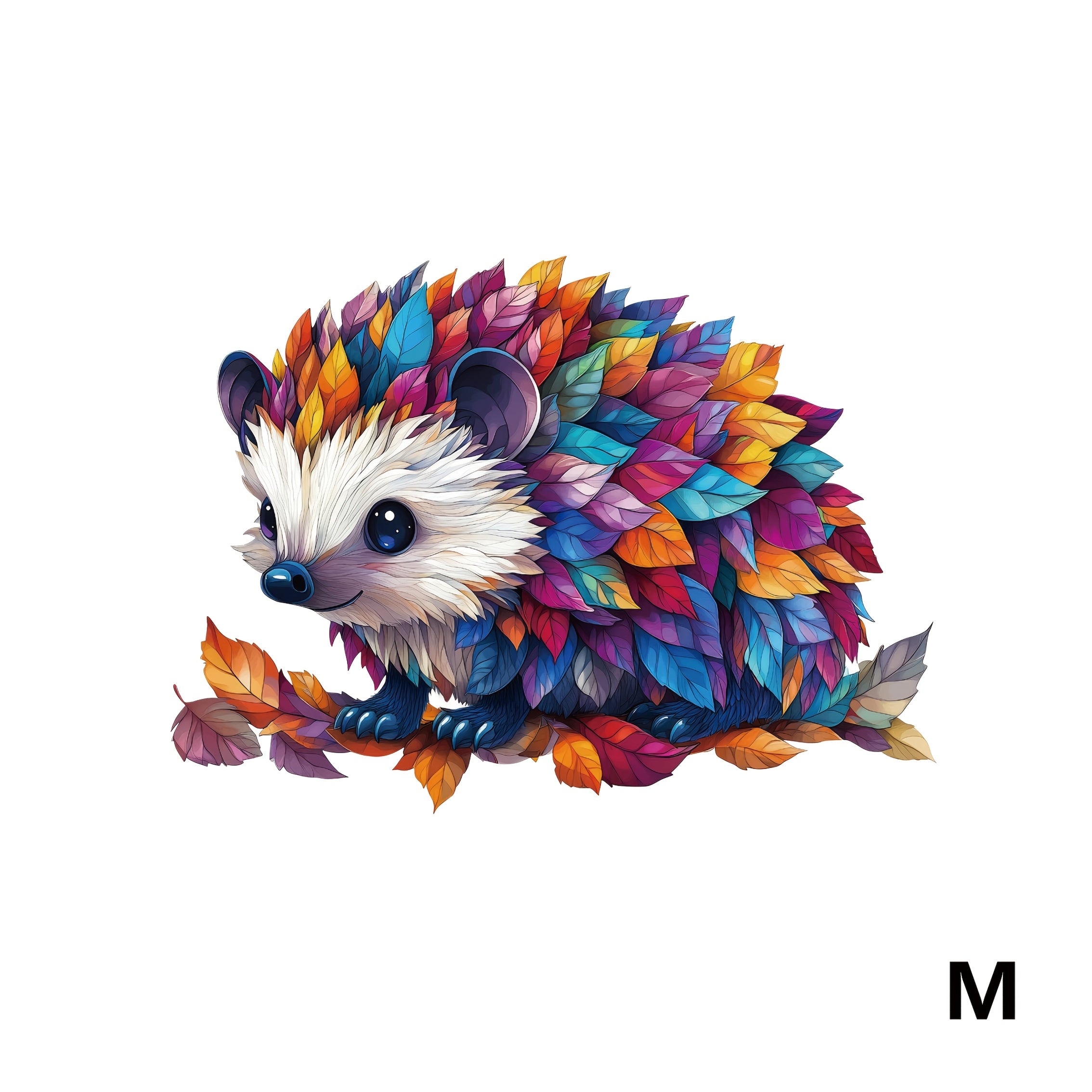 Colorful Hedgehog Wooden Puzzle Irregular Animal Shape Educational Toy