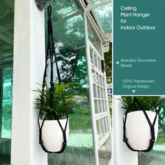 3 Macrame Plant Hangers Indoor Plant Holders 35inch