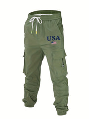 Men's Cargo Pants Flap Pocket Trousers Loose Casual Outdoor Work Streetwear