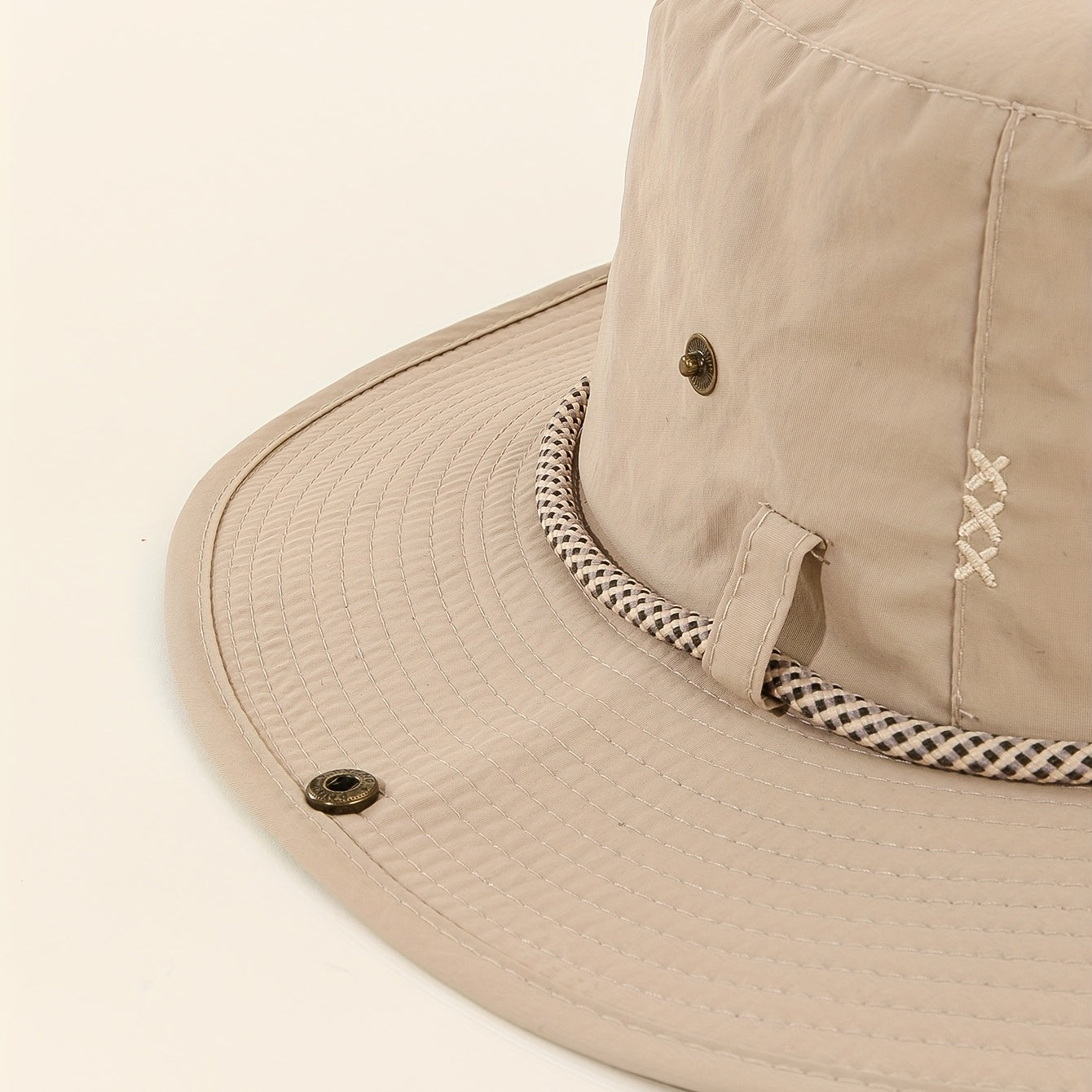 Western Sun Hat Beige Boonie Hat Unisex UV Protection