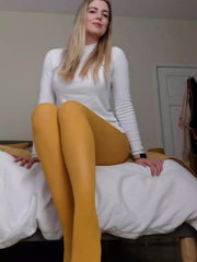 Opaque Elastic Tights High Waist Slim Footed Pantyhose