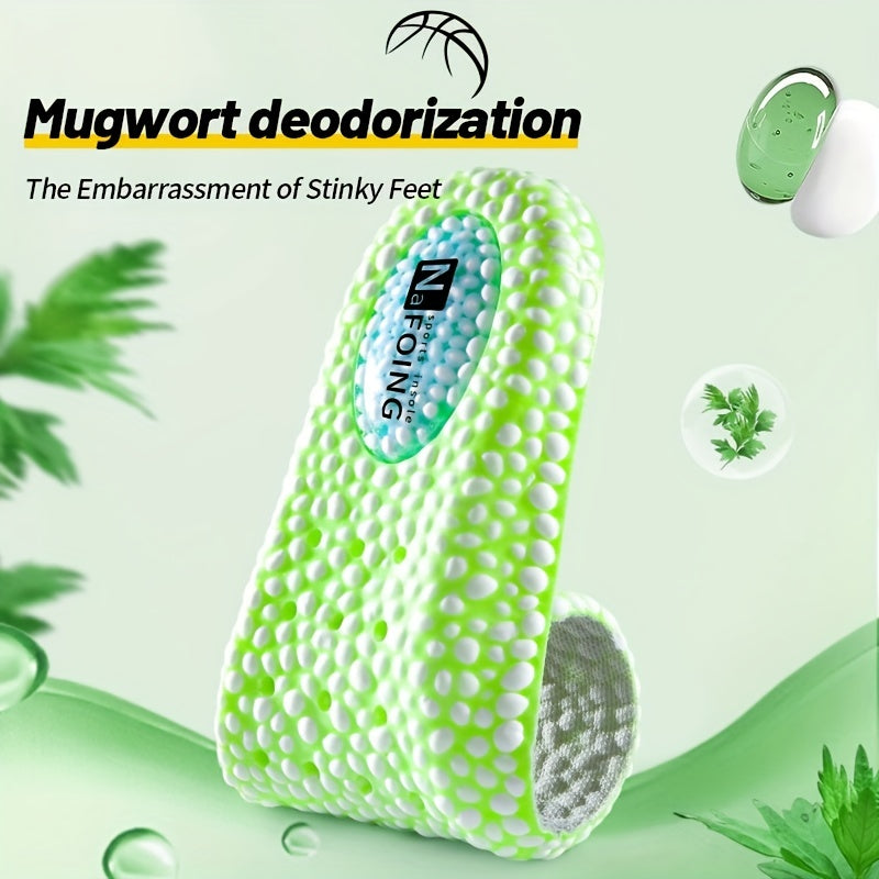 Green TPU Shock Absorption Sports Insoles Running Sneaker Pads