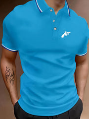 Men's Golf Shirt Print Short Sleeve Tennis Shirt
