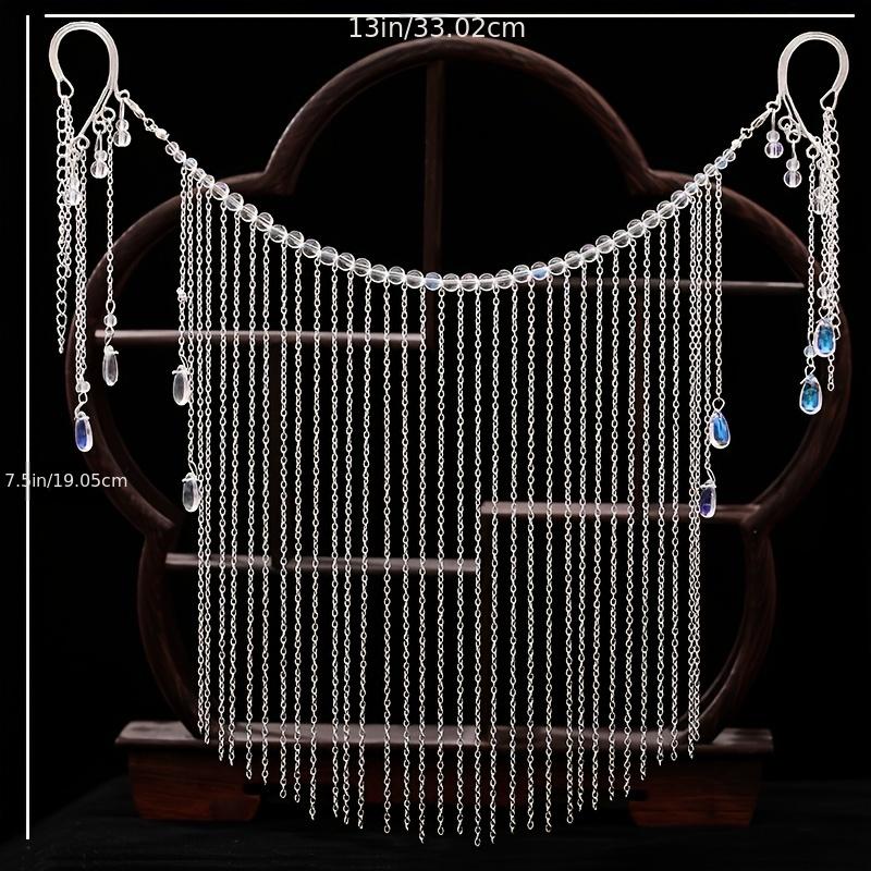 Hanfu Ancient Style Veil Tassel Ears Costume Cover Face Jewelry