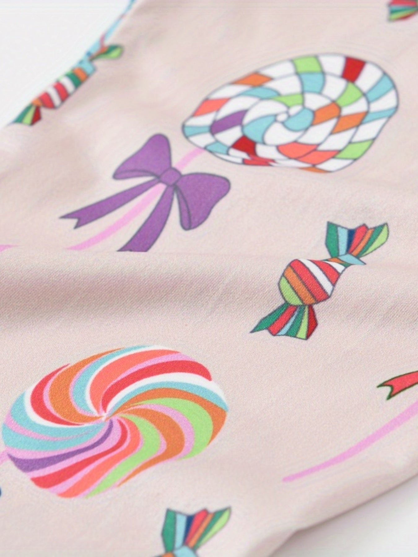 Girls Lollipop Print Slim Fit Leggings for Kids