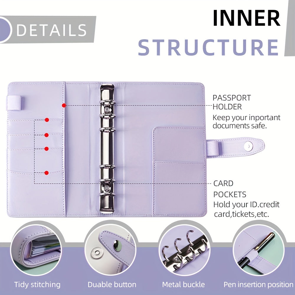 A6 Budget Book Splicing Purple