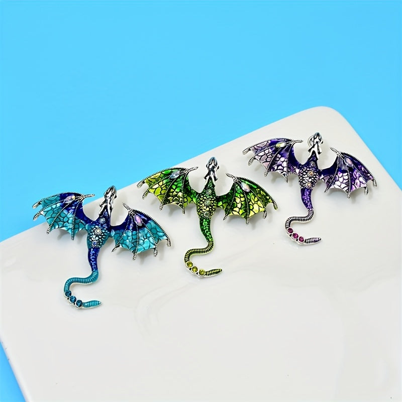 Creative Dragon Brooch Animal Corsage Pin Enamel Painting All-match Accessory