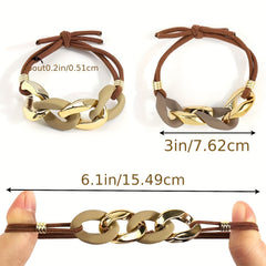 Chain Bracelet Hair Tie Style Hair Rope Elastic Ponytail Holder Hair Ring