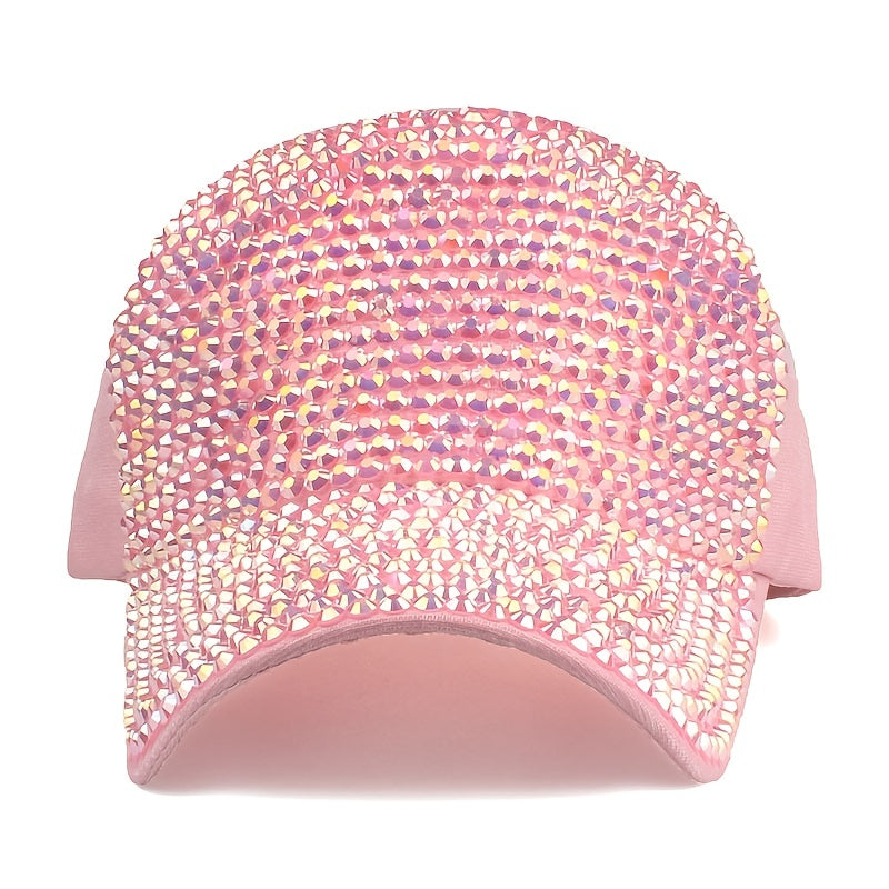 Rhinestone Decor Unisex Baseball Cap with Sun Protection