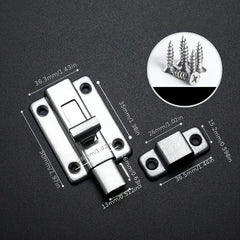 Stainless Steel Double-Headed Door Bolt Push-Pull Lock Barrel Bolt Lock Buckle