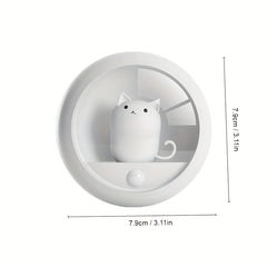 Cat Smart Motion Sensor LED Night Light, USB Rechargeable