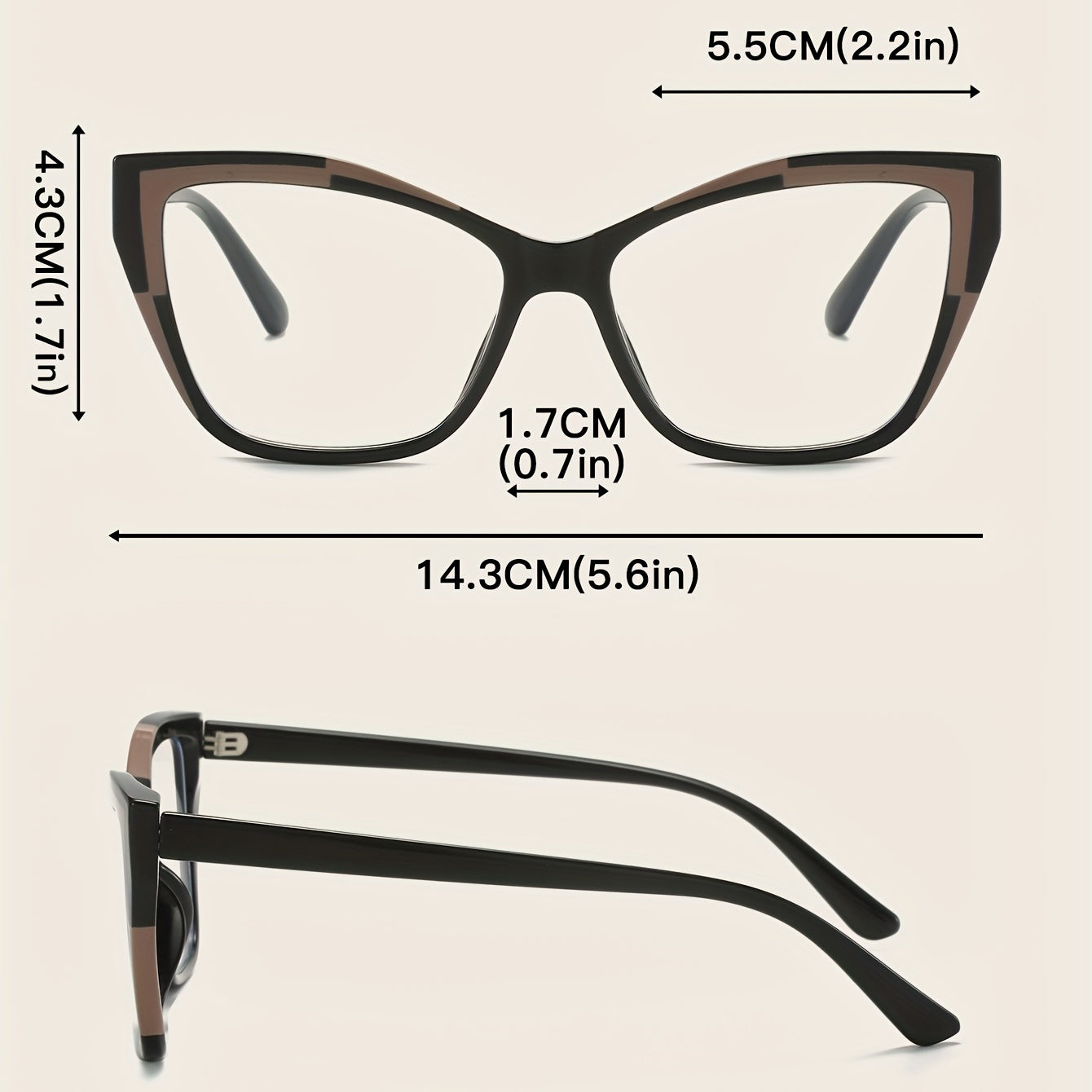 Cat Eye Anti Light Glasses TR90 Block Clear Lens Glasses