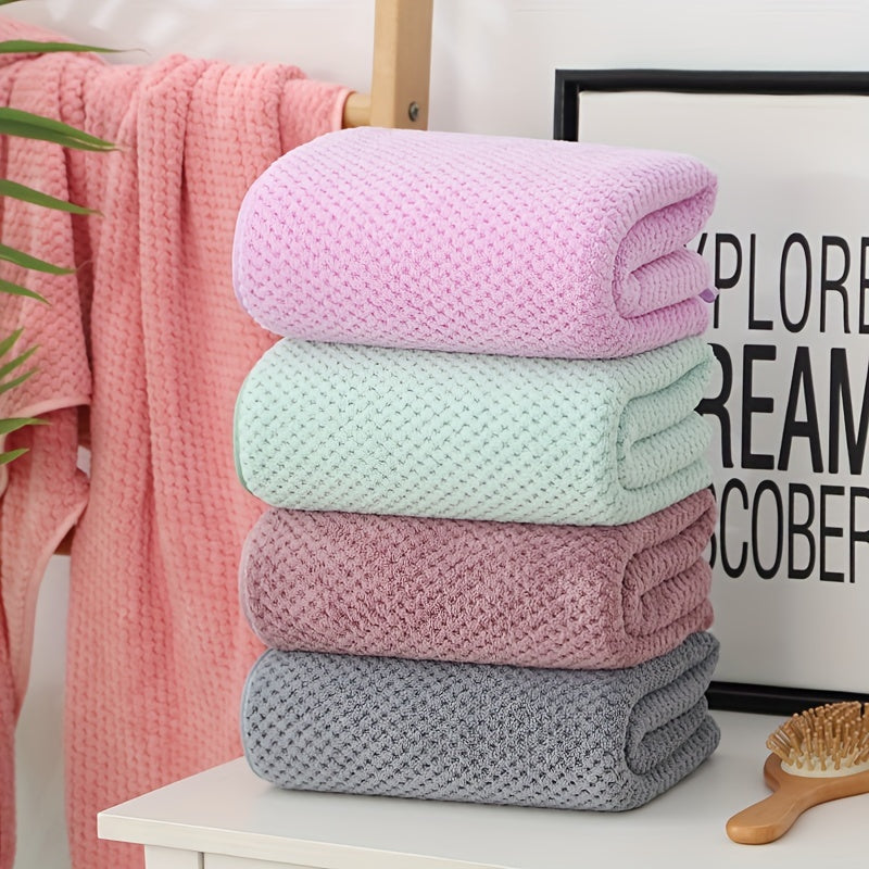 1pc Solid Hand Towel Quick Drying Absorbent Hand Towel Microfiber Soft Towel