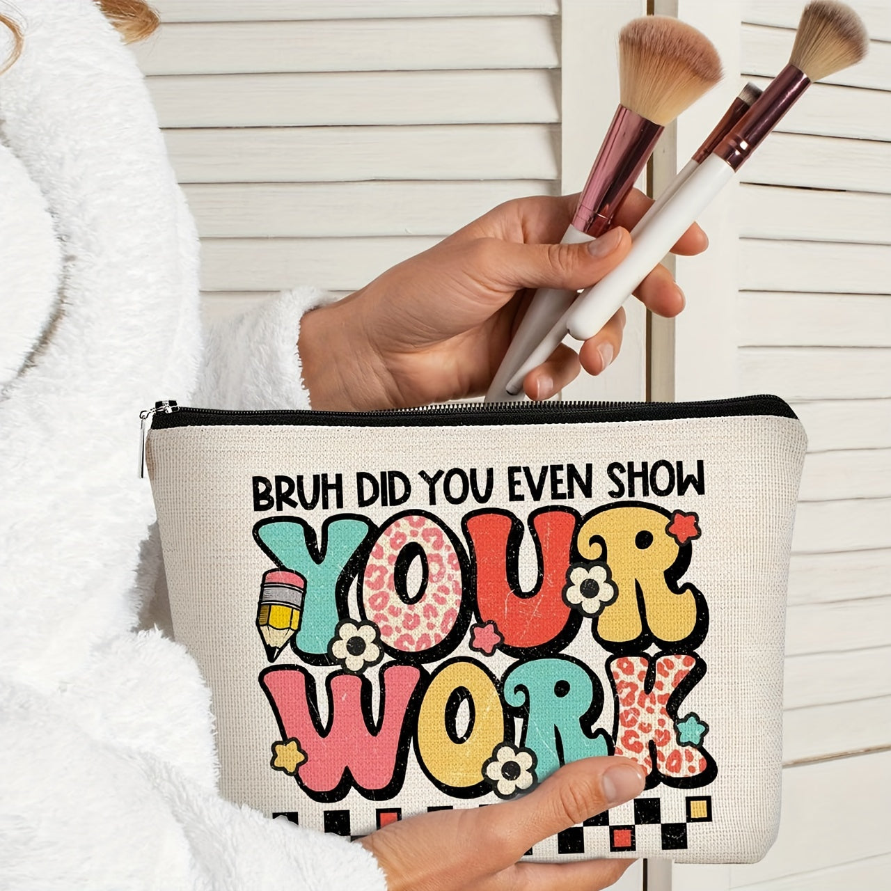 Bohemian Sunshine Teacher Survival Kit Makeup Bag