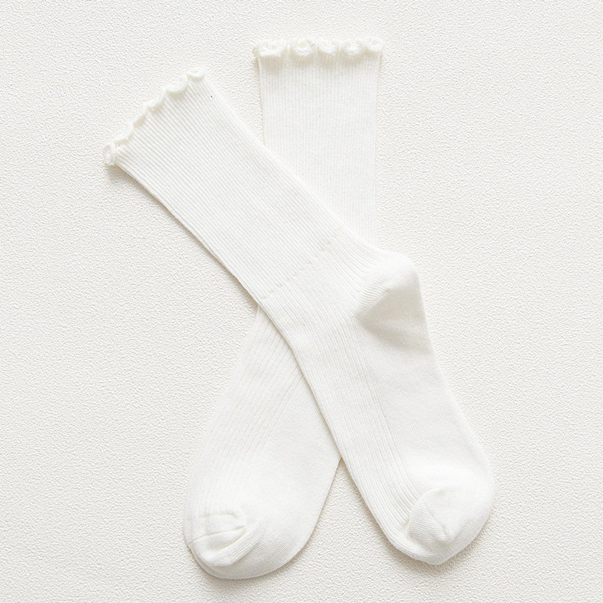 Frilled Mid Tube Socks Women's Stockings & Hosiery