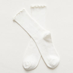 Frilled Mid Tube Socks Women's Stockings & Hosiery