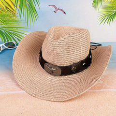 Breathable Sunshade Bison Cowboy Hat for Outdoor Activities