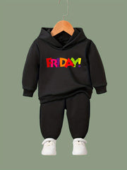 OERYUI Friday Print Hoodies Pants Set Spring Fall Sports Christmas Gift