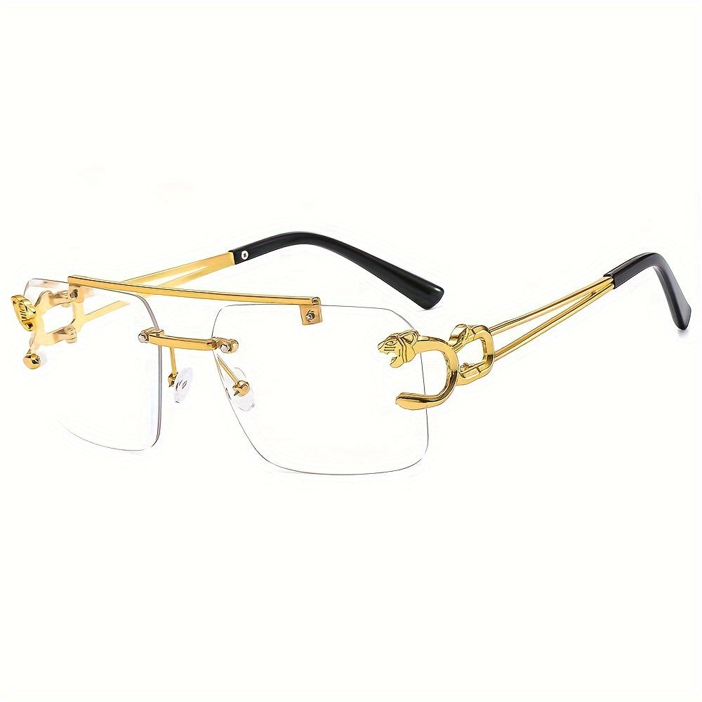Tiger Rimless Sunglasses Aviator UV400 Sun Shades