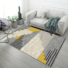 Polyester Nordic Style Carpet Light Minimalist Large Line Living Room Coffee Tab
