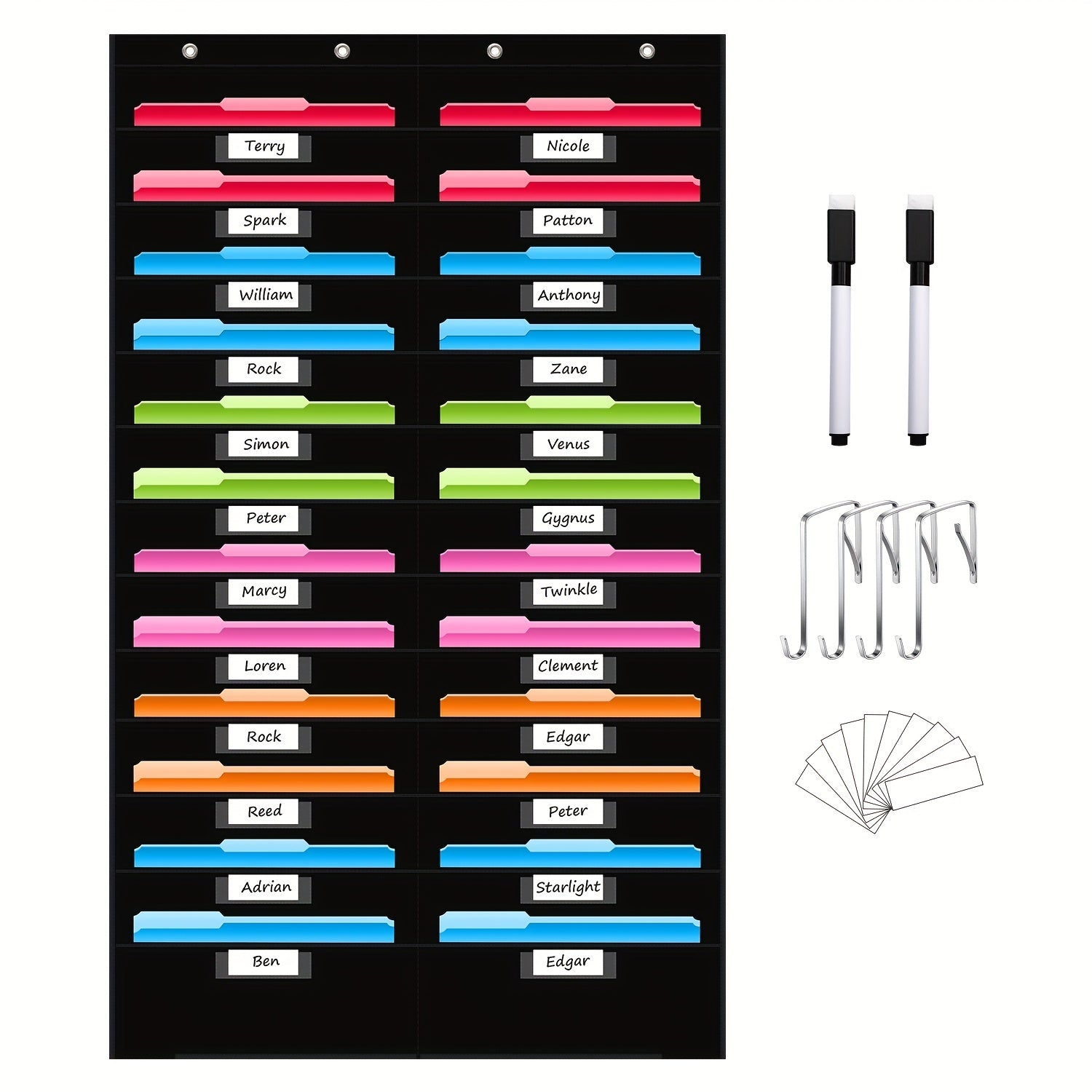 Durable Wall Organizer with Pockets for Classroom and Office