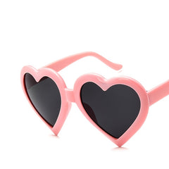 Heart Shaped Sunglasses Metal Frame Sunscreen Glasses