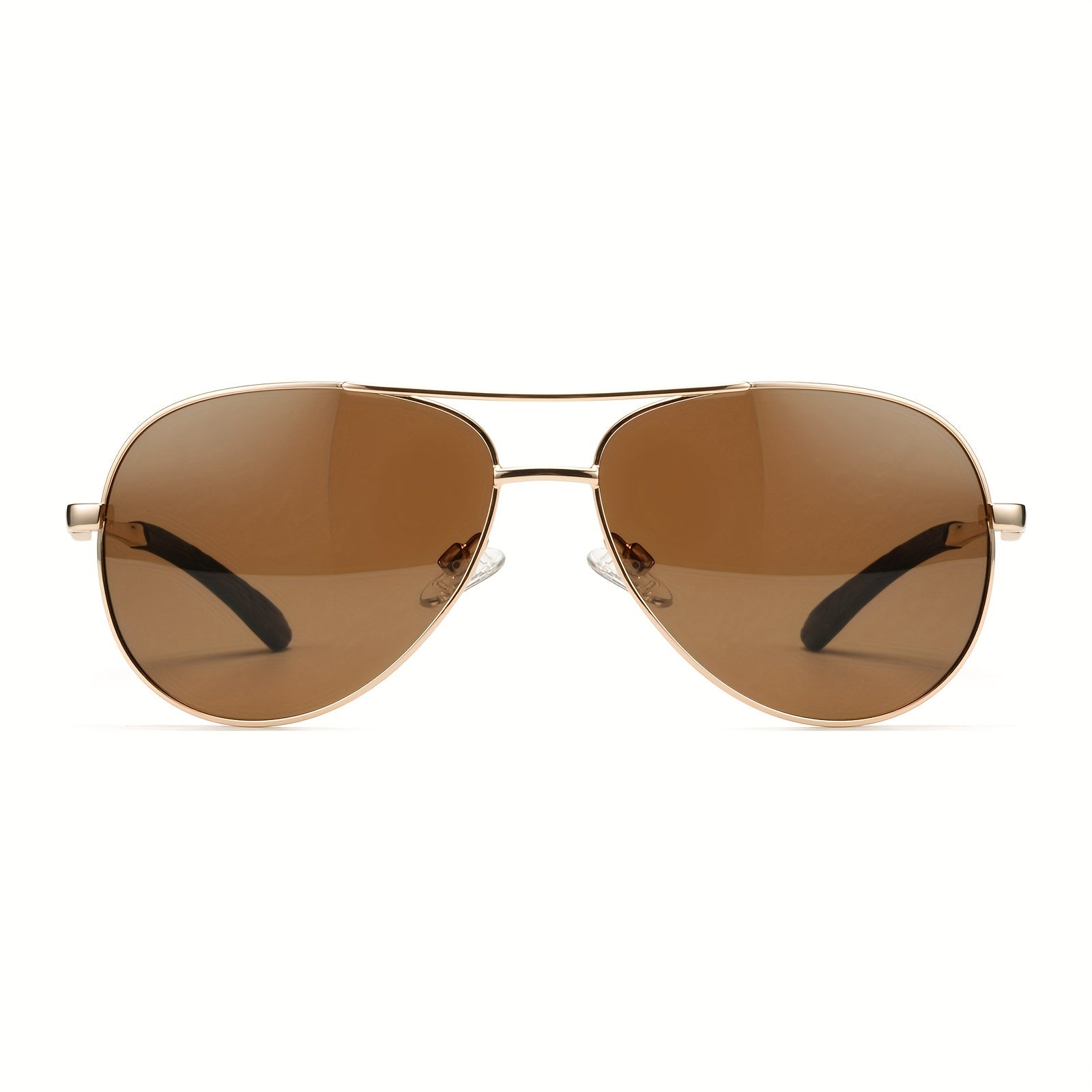 OUWEN Polarized Aviator Sunglasses Men Flexible Metal Sun Glasses VF2202