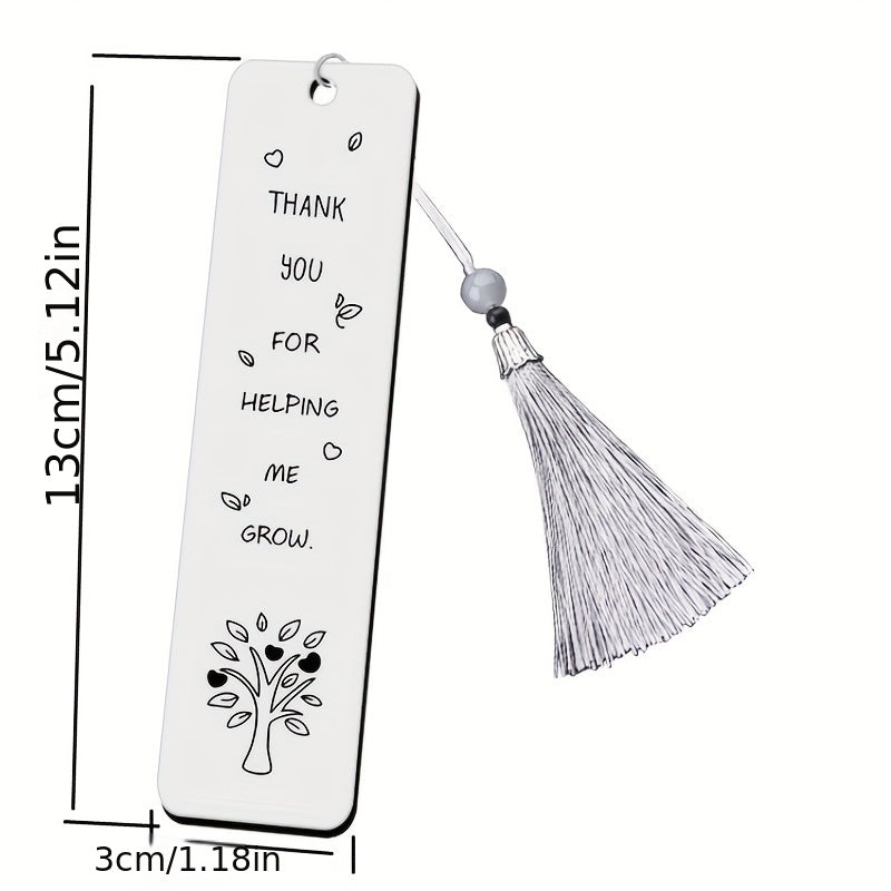 Personalized Stainless Steel Tassel Pendant Bookmark