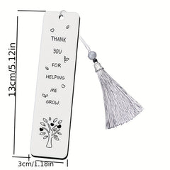 Personalized Stainless Steel Tassel Pendant Bookmark