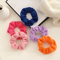 Solid Knitted Hair Tie Scrunchie Ponytail Holder