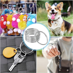20pcs Silver Plated Blank Key Ring Split Rings Bulk 2.54 cm