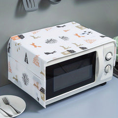 Cartoon Microwave Dust Cover Kitchen Oven Cover Towel Home Textile Decoration