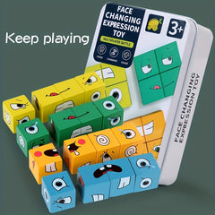 Wooden Matching Block Puzzles Parent Child Interactive Games Educational Toys