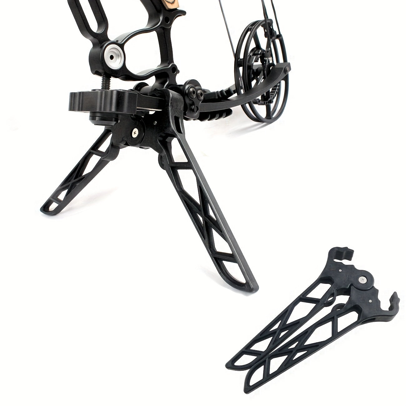 Folding Portable Bow Stand for Compound Bow Limb Clamp Kick Stand Holder