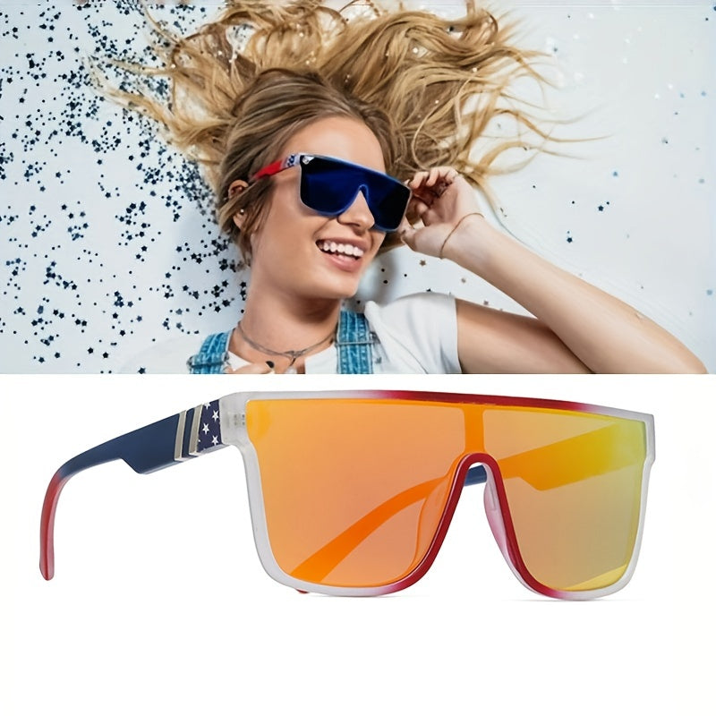 Y2K Sports Sunglasses American Flag UV400 For Cycling Fishing