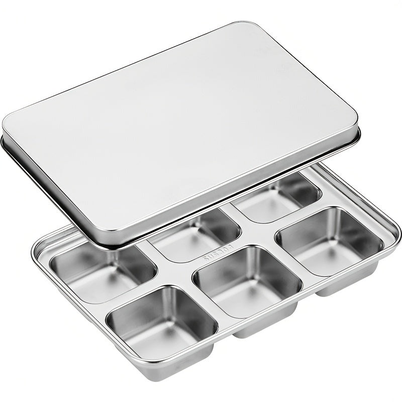 RYBACK Stainless Steel Ice Cube Mold Square Ice Tray with Lid