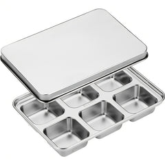 RYBACK Stainless Steel Ice Cube Mold Square Ice Tray with Lid